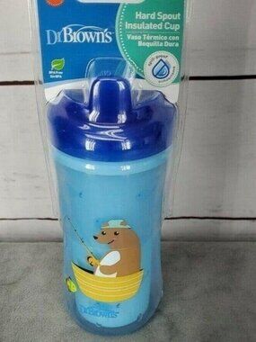 Dr. Browns Hard Spout Insulated Cup 300ml BPA-Free Spill-Proof 12+ Months Blue B
